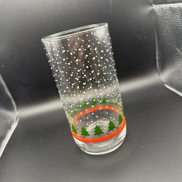 Libbey LRS61 TREES & SNOW 16oz Tumbler Glass Christmas HTF ec - Picture 5 of 12